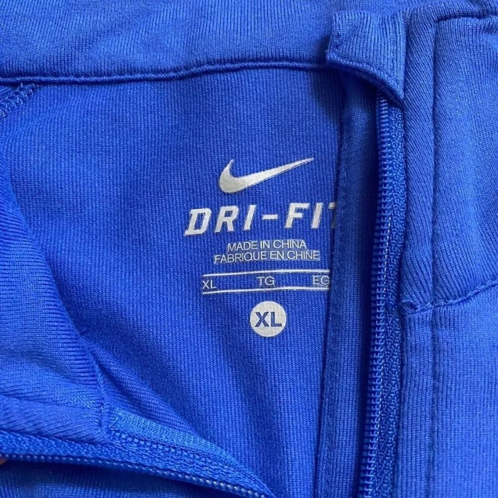 Nike Dri Fit 2010 Women's Marathon Half Zip Top Size XL Blue Swag Memorabilia B1